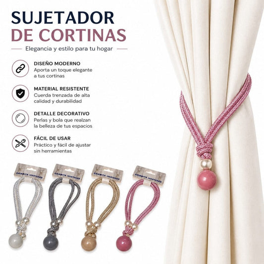 SUJETADORES DE CORTINAS BOLA