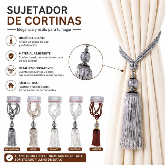 SUJETADORES DE CORTINAS CRISTAL