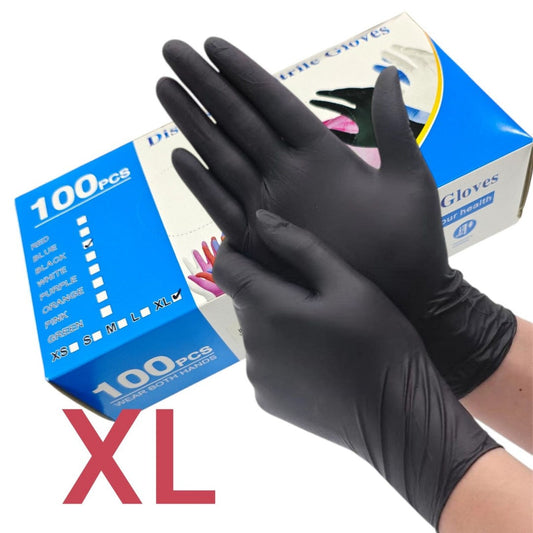 GUANTES DE VINILO NEGRO XL 100PCS